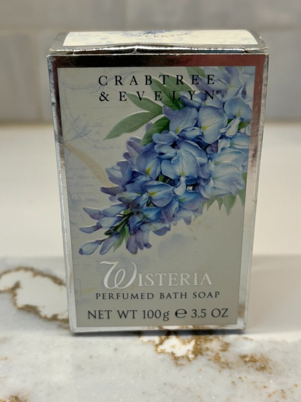 NEW Crabtree Evelyn Wisteria Perfumed Bath Soap Bar Box 3.5oz Great Britain